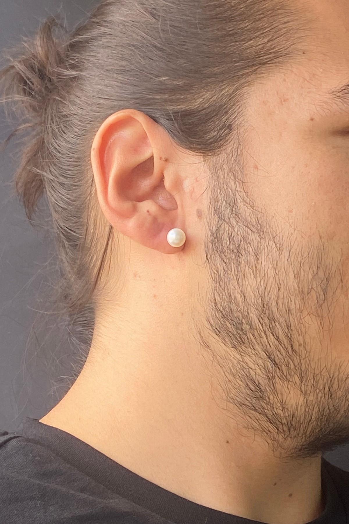 Doğal İnci Top Küpe