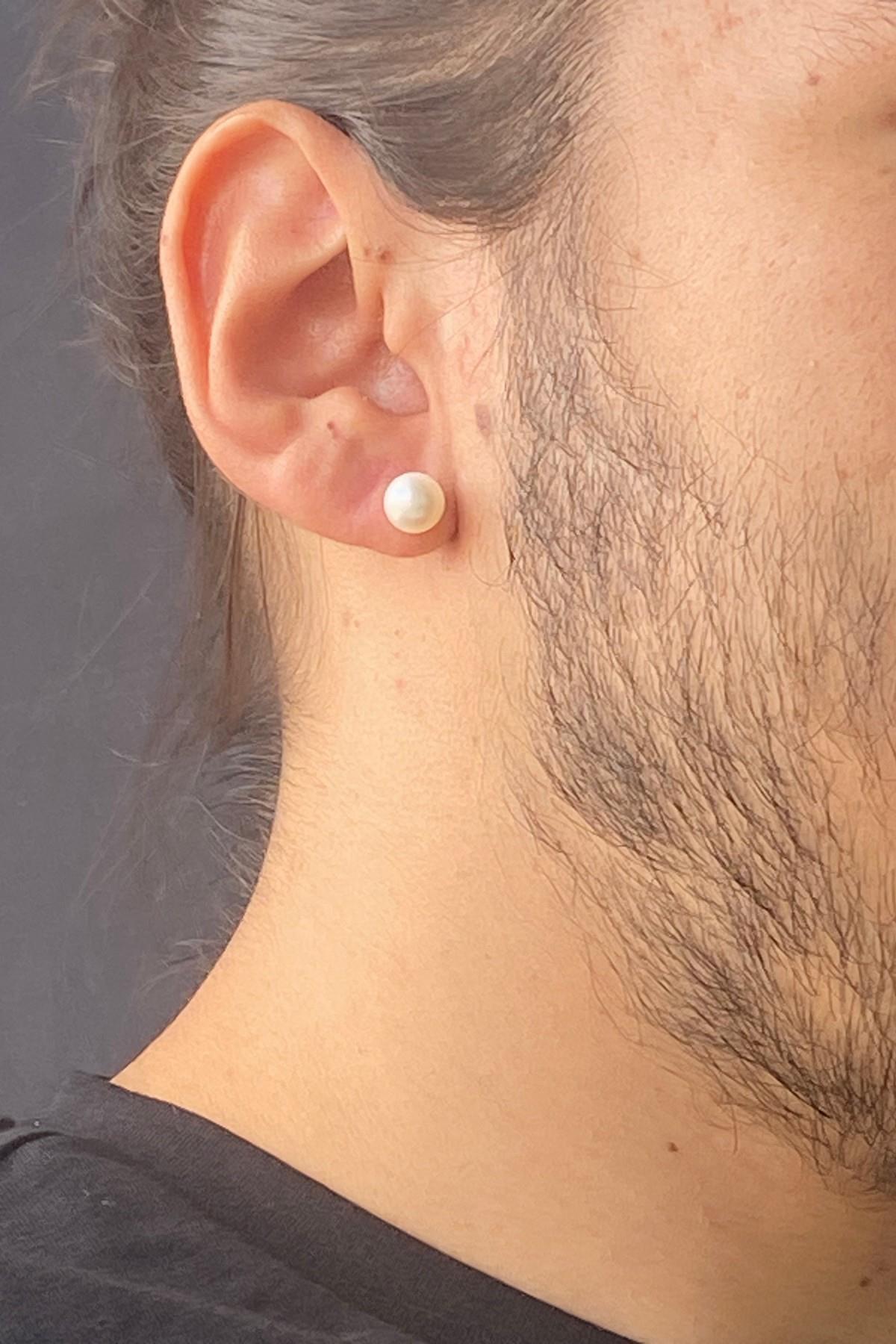 Doğal İnci Top Küpe