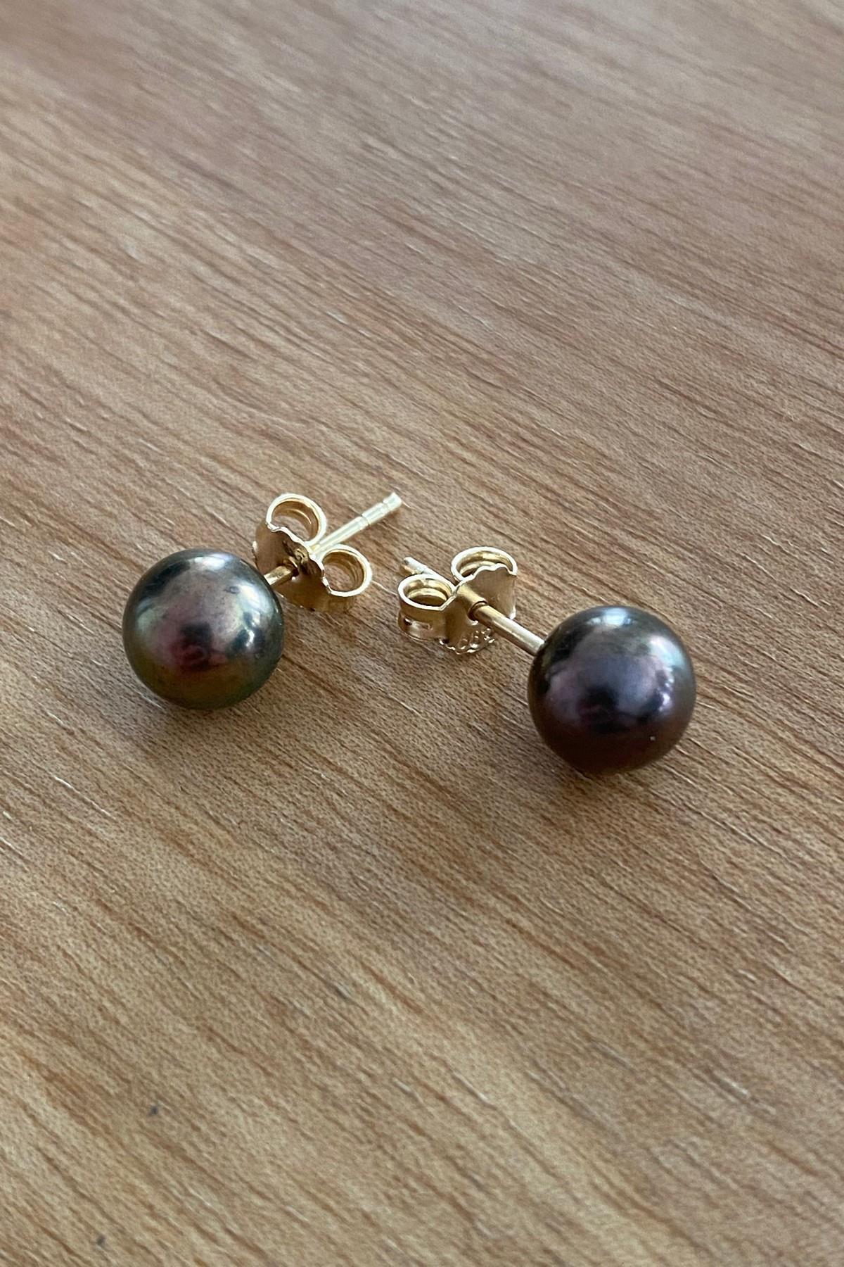 Doğal İnci Erkek Küpe