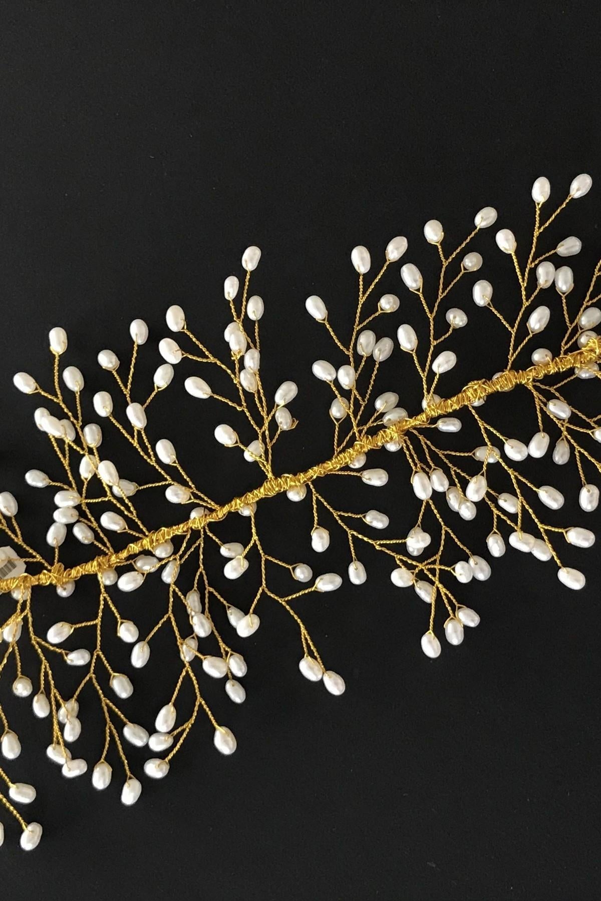 Gerçek İnci Gelinlik Taçı