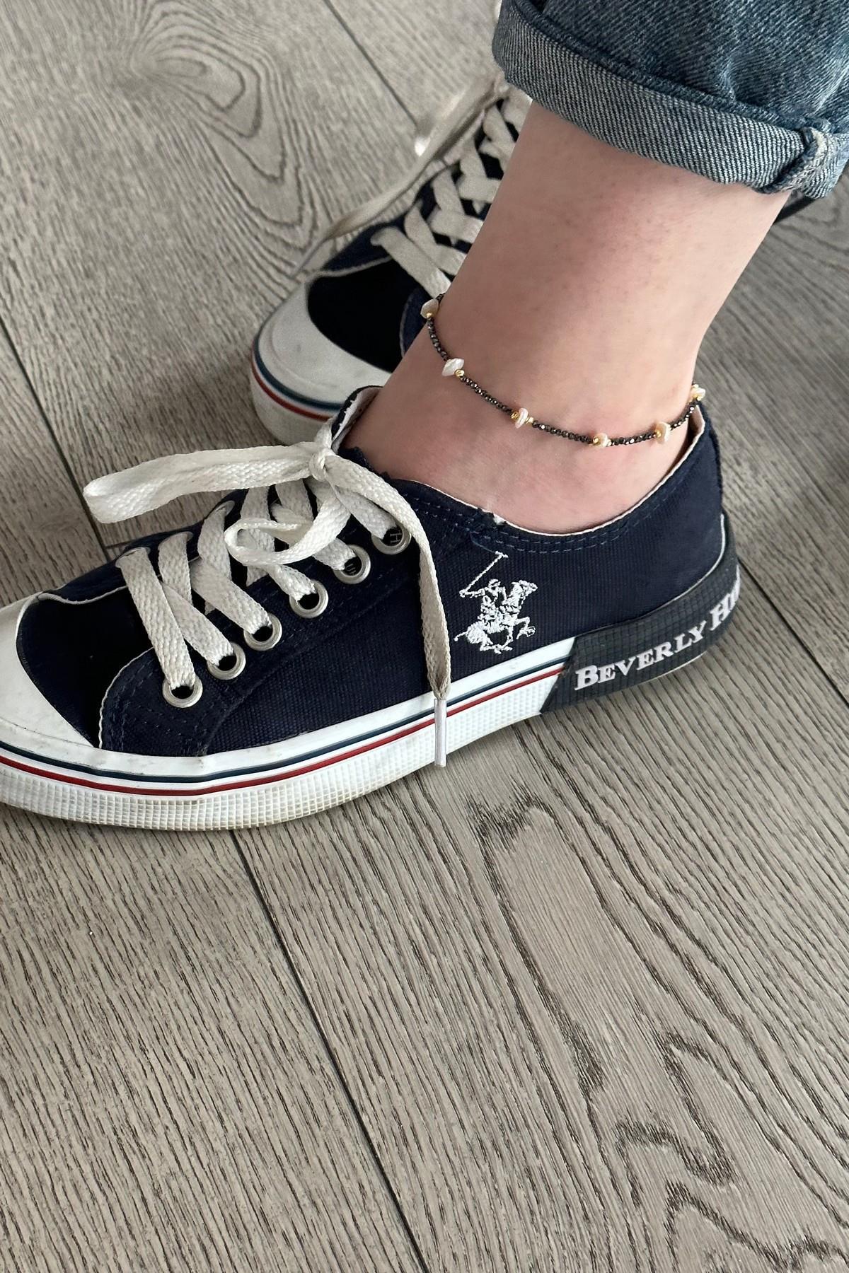 Doğal Barok İncili Dorikalı Spinel Taşlı Halhal