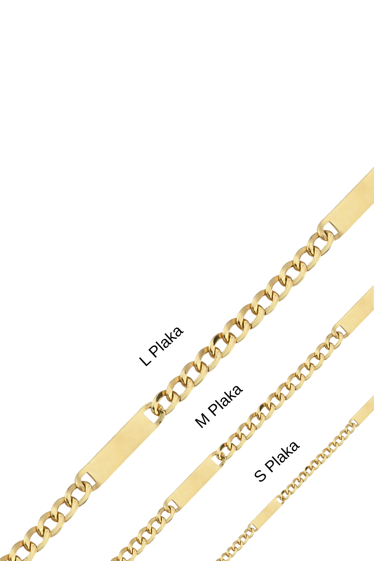 14 Ayar Altın Erkek Plakalı Gurmet Zincir Bileklik