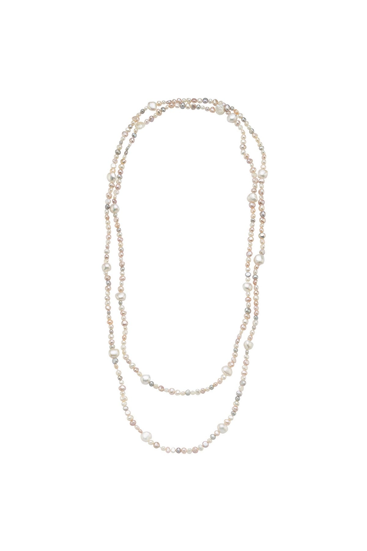Multicolor Barok Doğal İnci Uzun Kolye