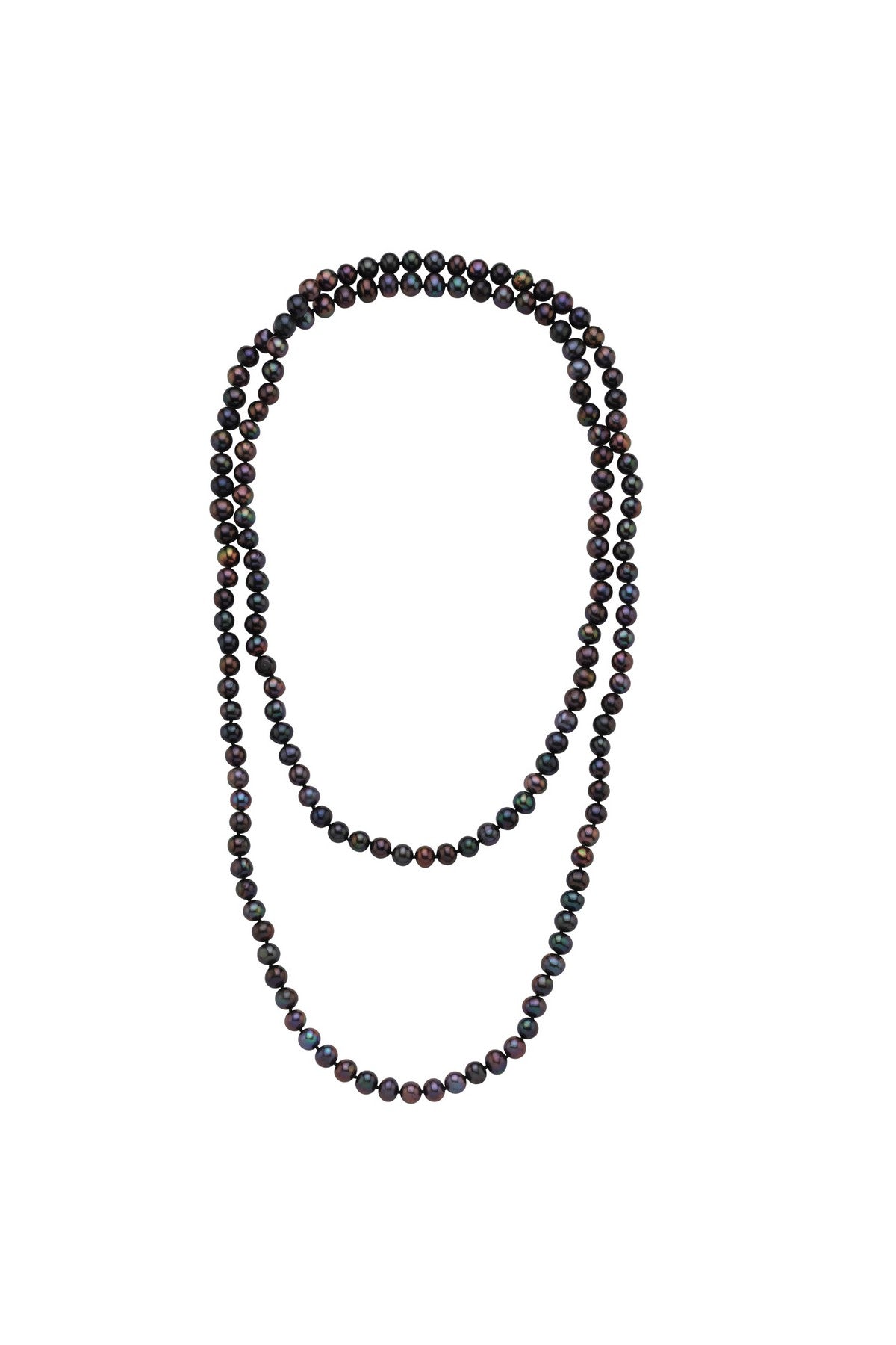 Siyah Doğal İnci Uzun Kolye