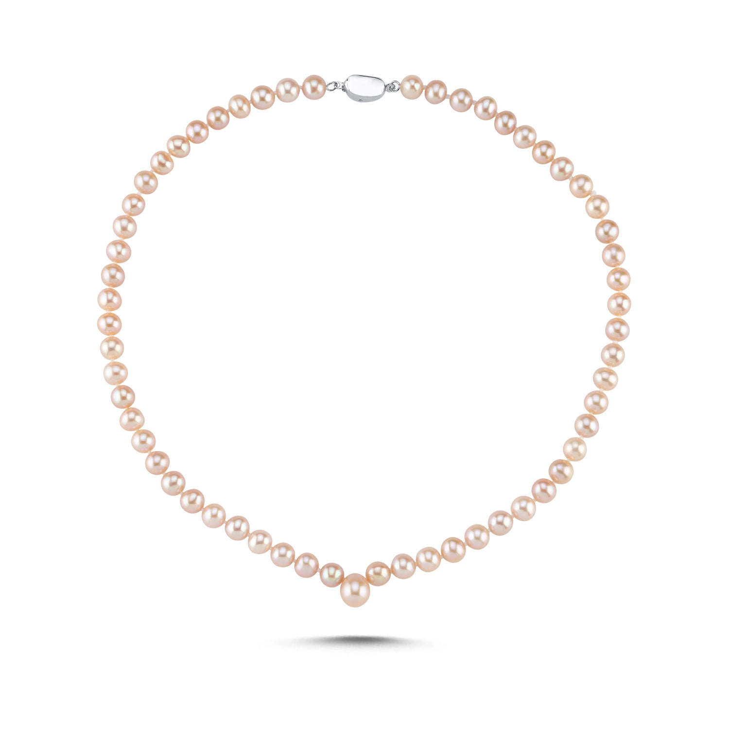 Pembe Damla İnci Kolye