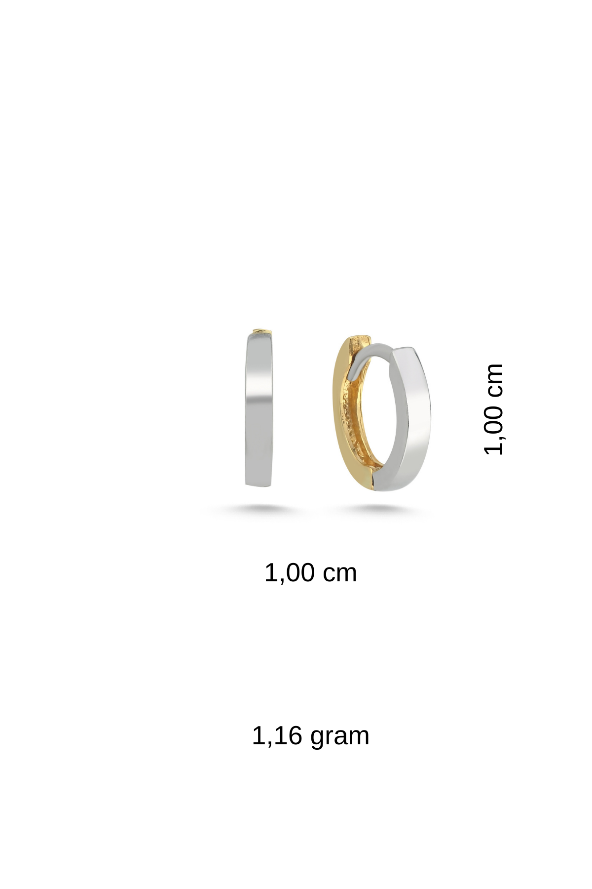 14 Ayar Altın Mini Halka Küpe