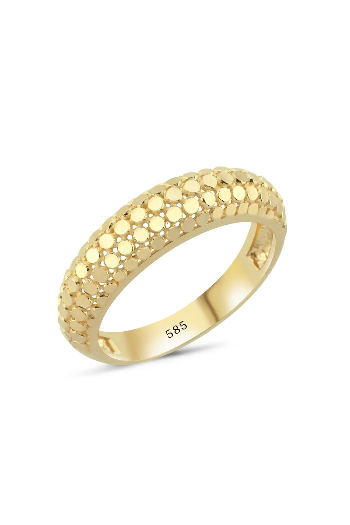 14 Ayar Altın Bombeli Yüzük