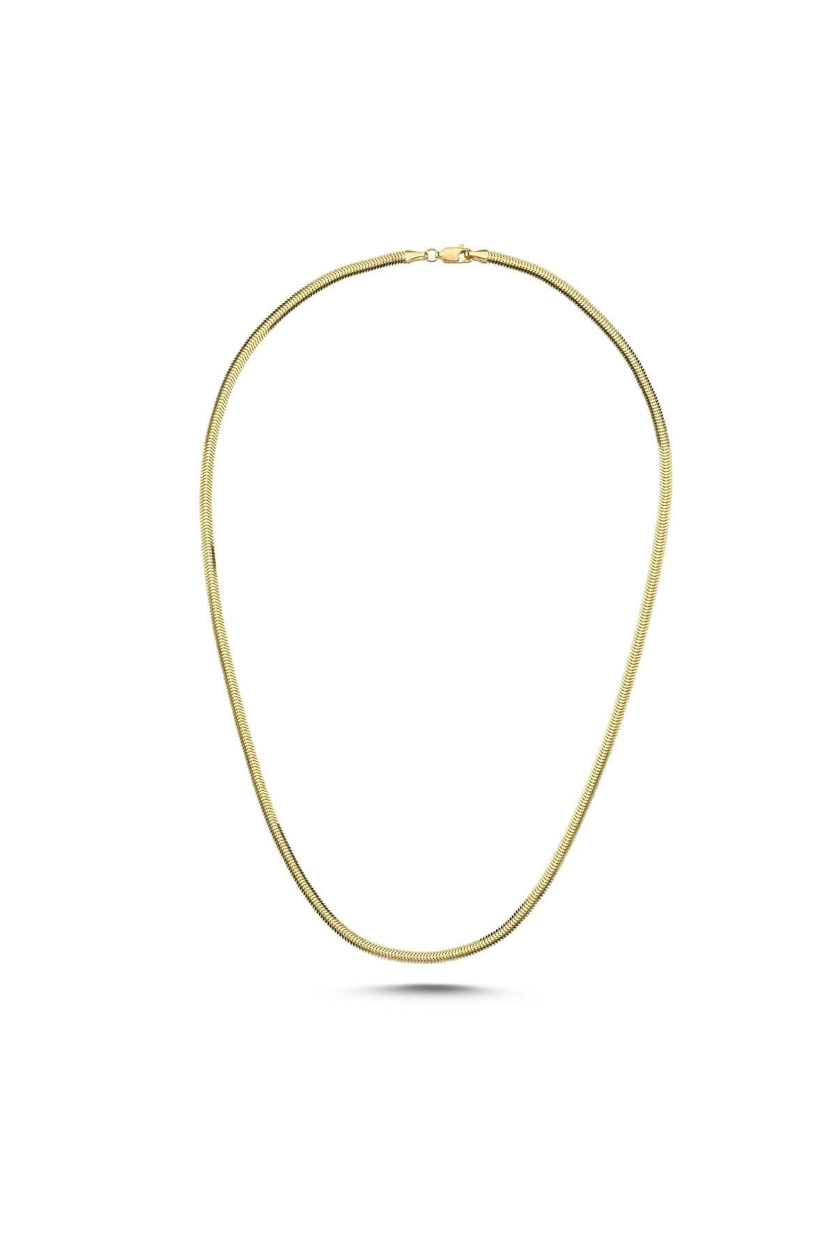 14 Ayar Altın Balık Sırtı Zincir Kolye