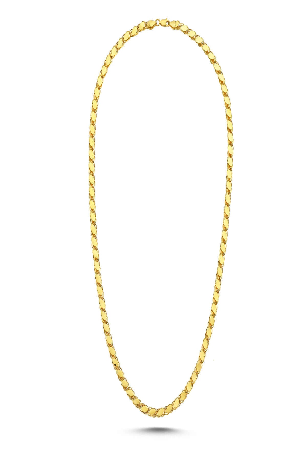 14 Ayar Altın Pullu Zincir Kolye