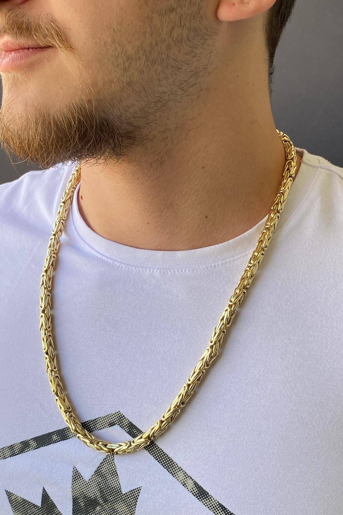 14 Ayar Altın Kral Zincir